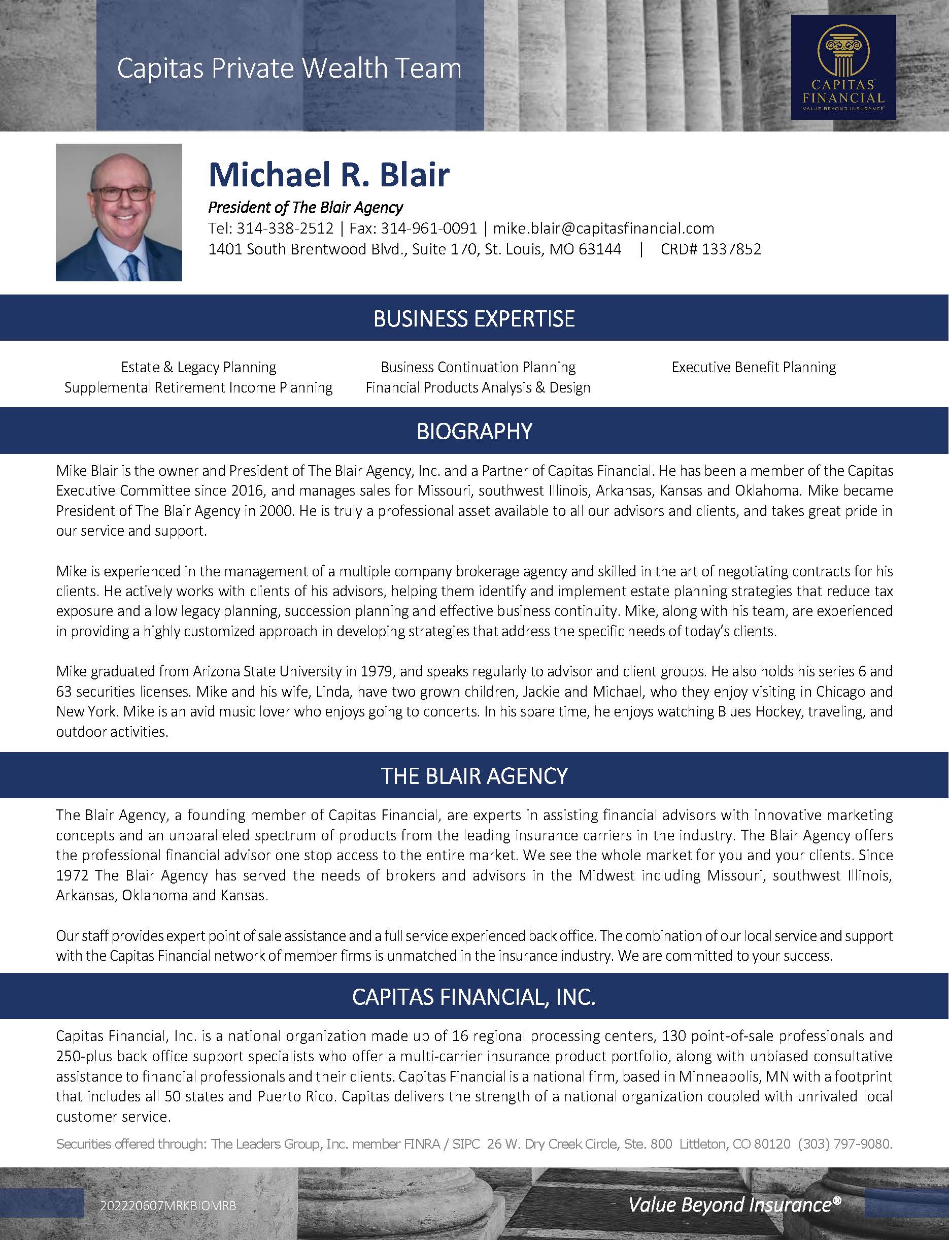 Mike Blair Bio Page 2