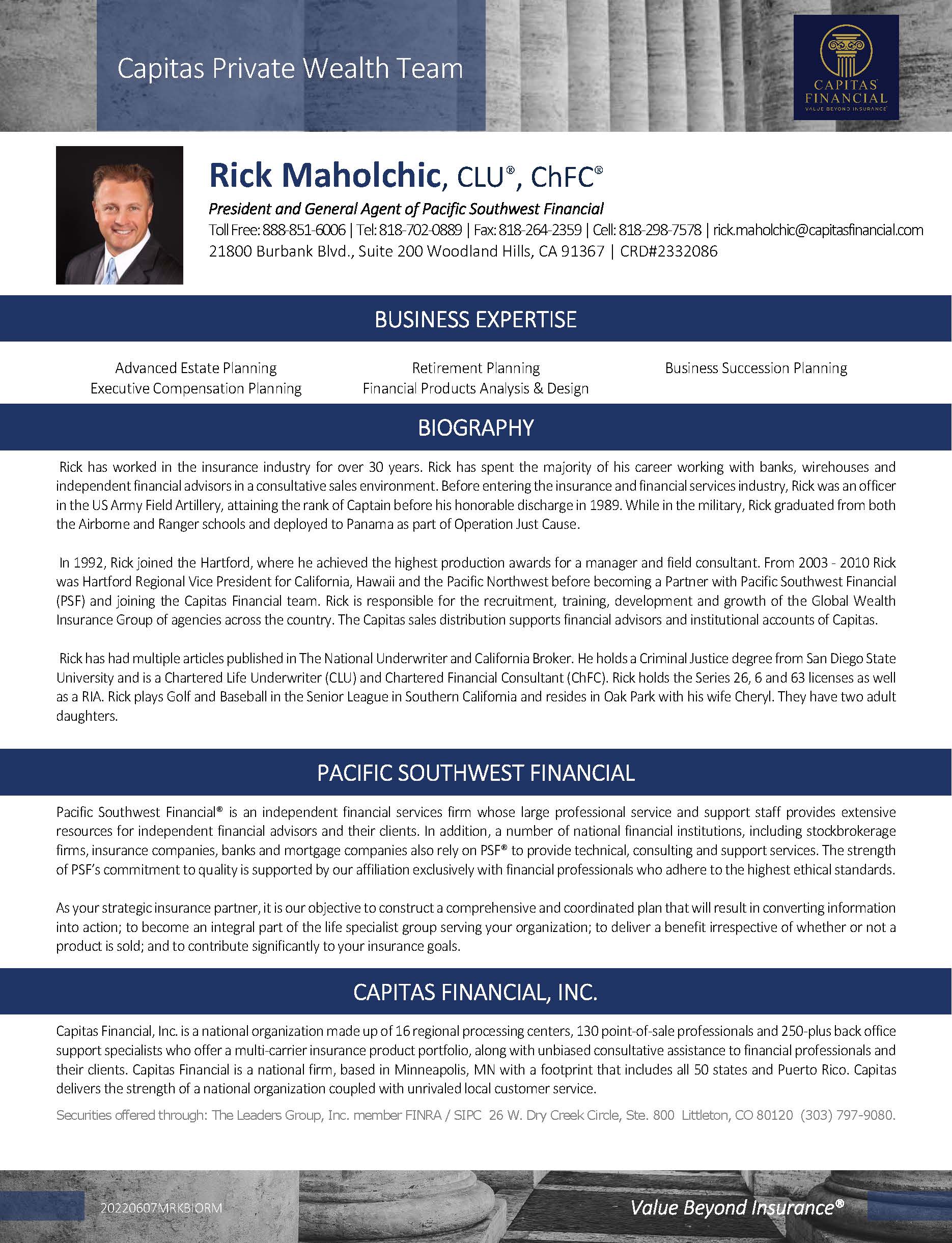 Rick Maholchic Bio Page 2