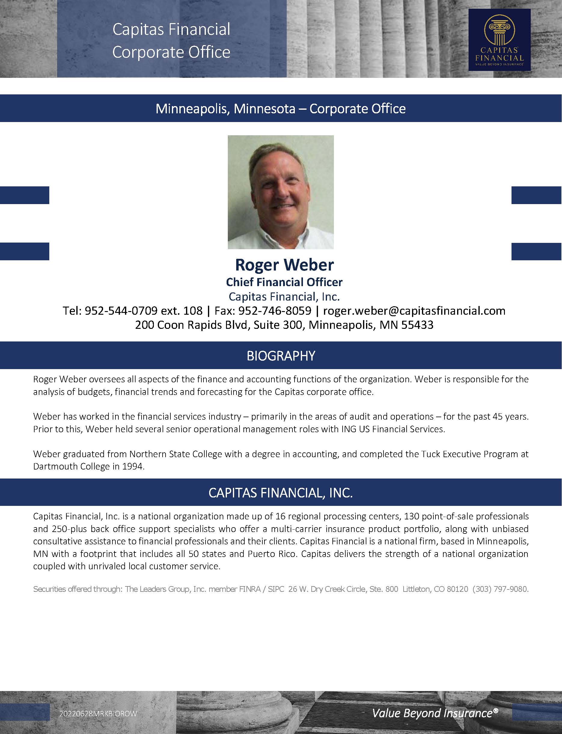 Roger Weber Bio