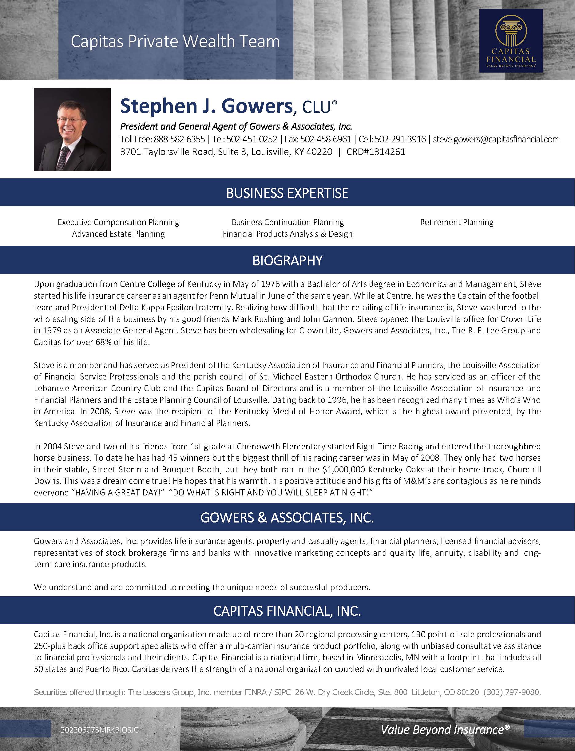 Stephen Gowers Bio Page 2